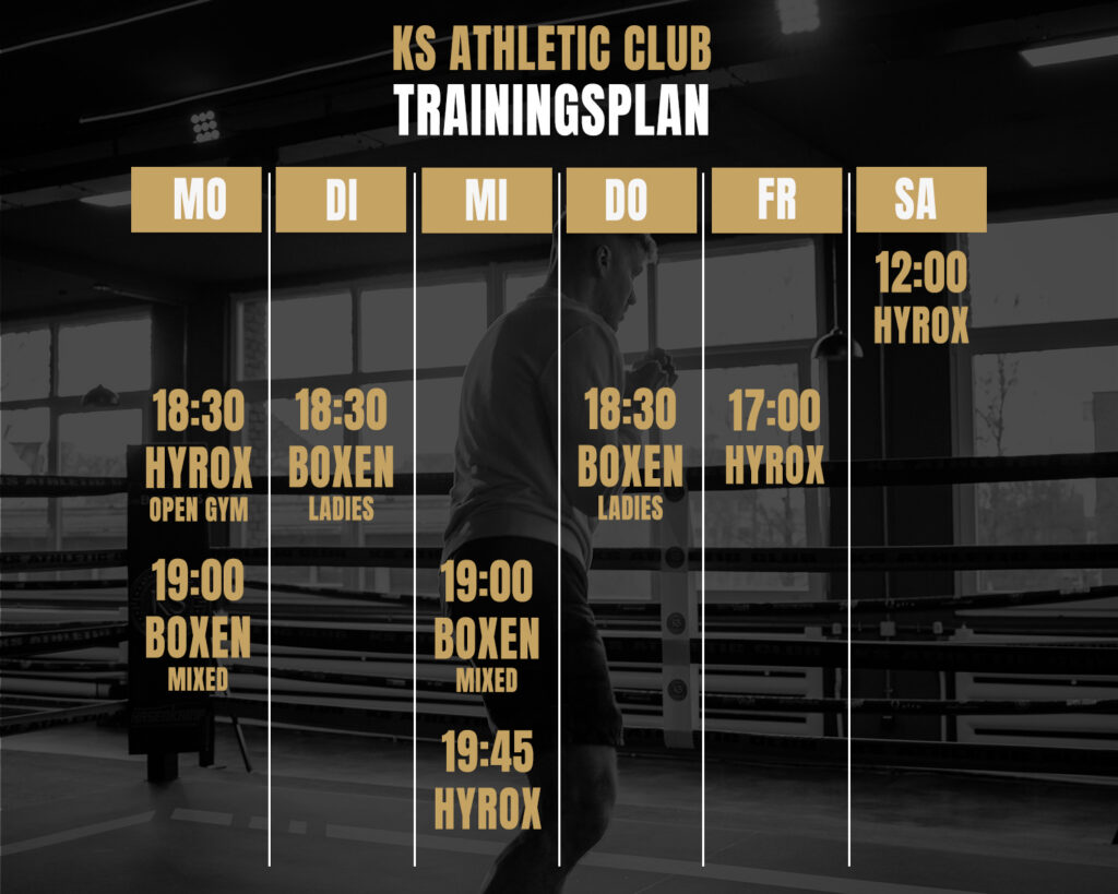 Trainingsplan KS Athletic Club